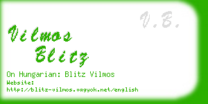 vilmos blitz business card